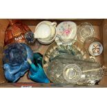 A box of mixed glass, china etc.