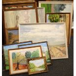 A quantity of oils on canvas and other paintings.