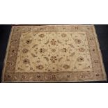 An Afghan Fereghan hand knotted wool rug, size 186 x 121cm.