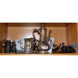 A quantity of good silver plate, coffee pot H. 30cm.