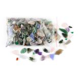 A large quantity of polished semi-precious stones including amethyst, rose quartz, agate etc.