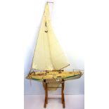 A model of the 'Fair wind' sailing yacht, L. 90cm.