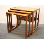 A three piece G-Plan nest of teak tables, size 53 x 41cm.