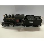 A 1: 20.3 #1 gauge remote controlled locomotive and tender, (no control remote included).