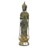 A Chinese bronze deity figure, H. 40cm.
