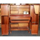 A 1960's teak portable office, 111 x 84 x 53cm.