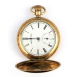 A mid size rolled gold American Waltham pocket watch. D.4 cms