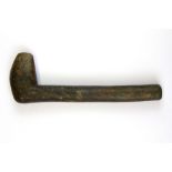 A Chinese carved jade axe, L. 25cm.