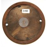 A 19th century Danish steel and wood discus, Dia. 22cm.