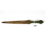 Antiquities Interest. An early bronze and steel short sword, L. 40cm.