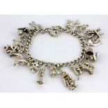 A 925 silver charm bracelet.