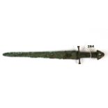 Antiquities Interest. An early bronze and steel short sword, L. 39cm.