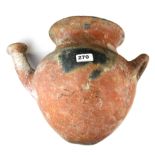 Antiquities interest. A large intact terracotta flagon (possible slight restoration to rim), H.