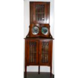 A 19th century French pine cabinet, W. 158cm H. 192cm.