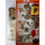 A box of mixed military badges etc.