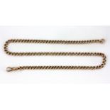 A 9ct yellow gold Albert chain, L. 45cm, W. 26.1g.