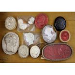 A group of mixed 18th and 19th Century intaglio and cameos.