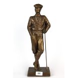 A cold cast figure of a golfer, H. 41cm.