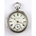 A Fattorini & Sons hallmarked silver open face pocket watch.