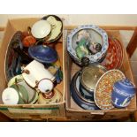 A quantity of mixed china and other items.