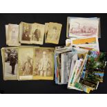A quantity of Victorian photographs, postcards etc.