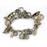 A hallmarked silver charm bracelet.