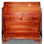 A fitted mahogany bureau, W. 95cm H. 109cm.