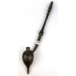 A 19th Century Indian bronze/ brass bidri hookah pipe.