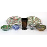 A group of mixed Chinese and other Oriental items.