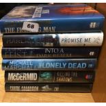 Six signed books by authors including Gerald Seymour, Harlan Coben etc.