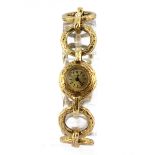 A lady's 9ct yellow gold wrist watch.