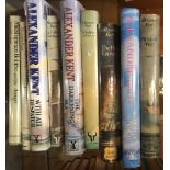 Nine books by Alexander Kent including some first editions.