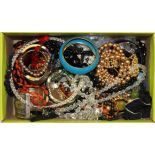 A box of costume jewellery.