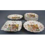 A 19th Century Ridgeways ceramic fruit set comprising of eight plates and three serving dishes.