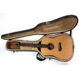 A good quality cased Tacoma American acoustic guitar. Model DM9. Serial Number 311420507.