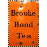 An original enamelled advertising sign of 'Brooke Bond Tea', size 51 x 76cm.