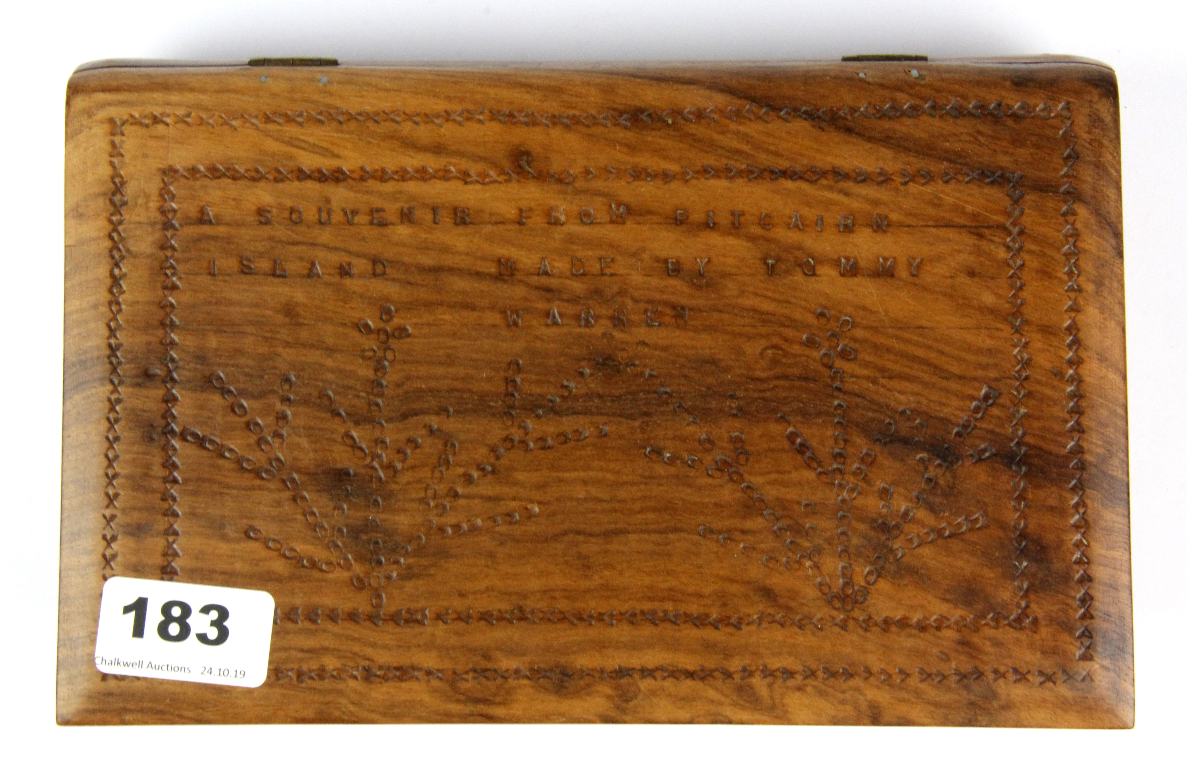 A Pitcairn Island box, size 24 x 15 x 5cm. - Image 2 of 2