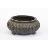 An interesting Chinese carved hardwood bowl, Dia. 11cm D. 4.5cm.