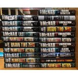 Twenty-one books by Andy McNab including first editions, signed copies and multiple duplicates.