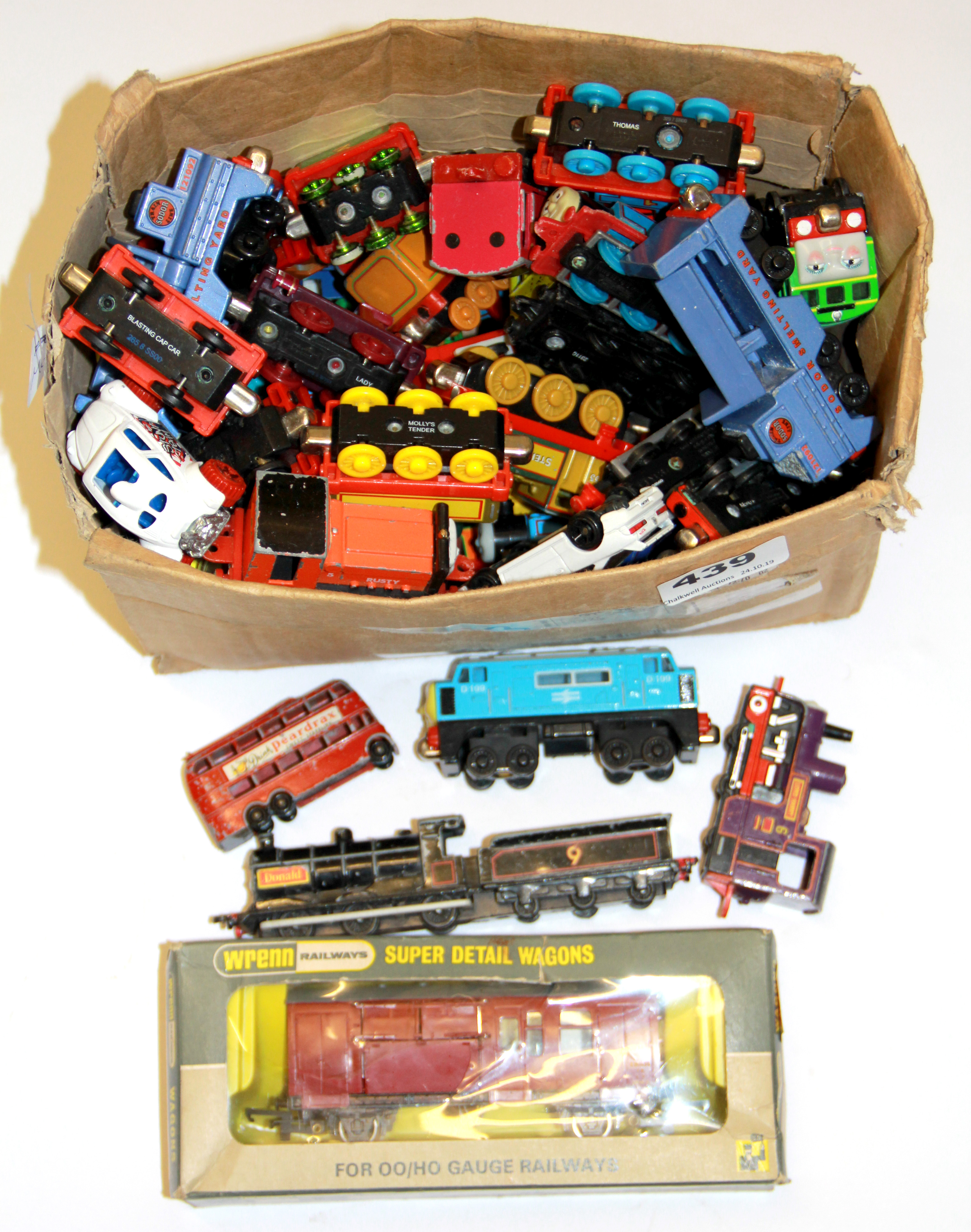 A quantity of diecast and other toy vehicles.