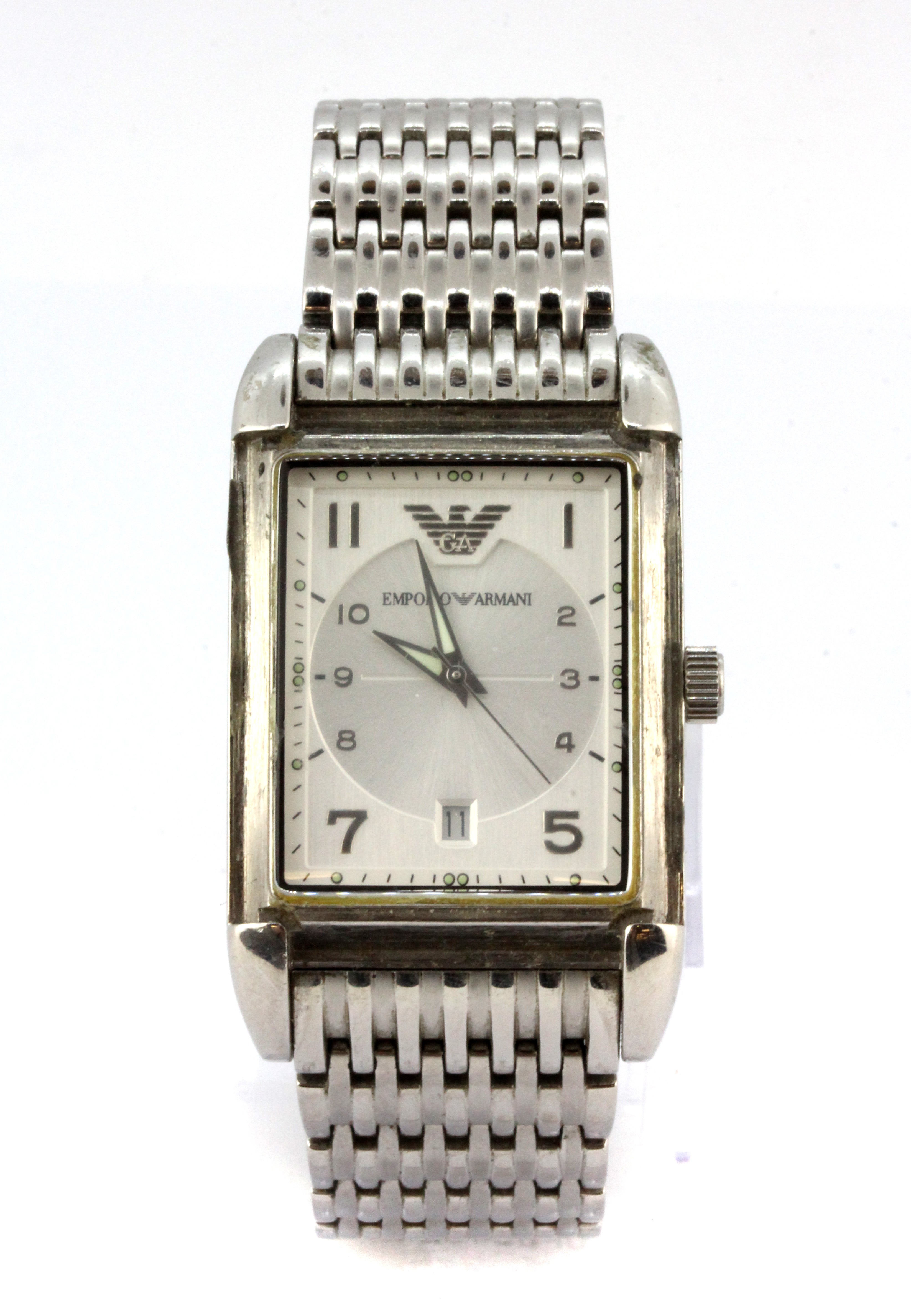 A boxed gentleman's Emporio Armani wrist watch.