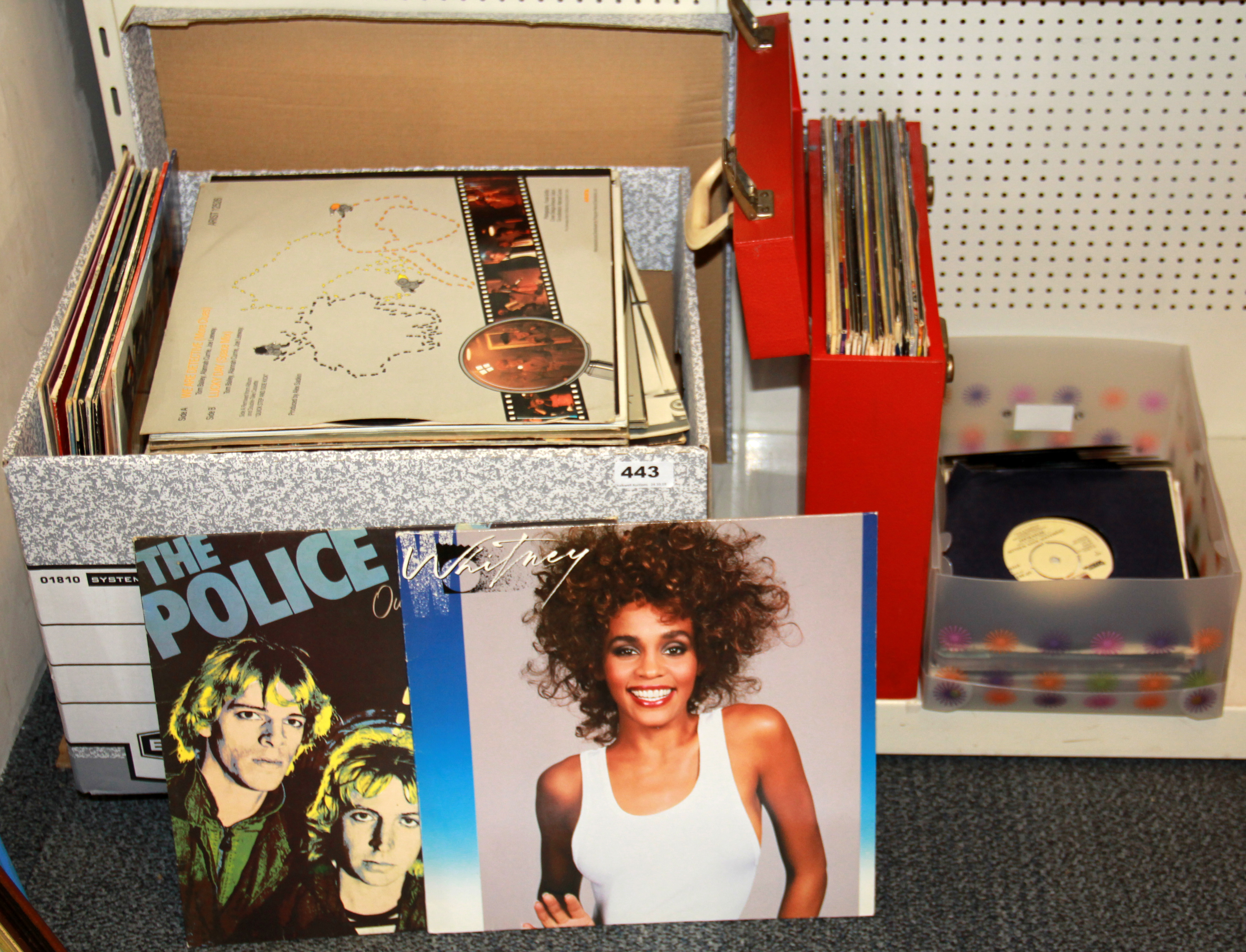 A large quantity of LP and single records.