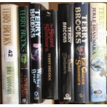 Seven books by Terry Brooks including some first editions.