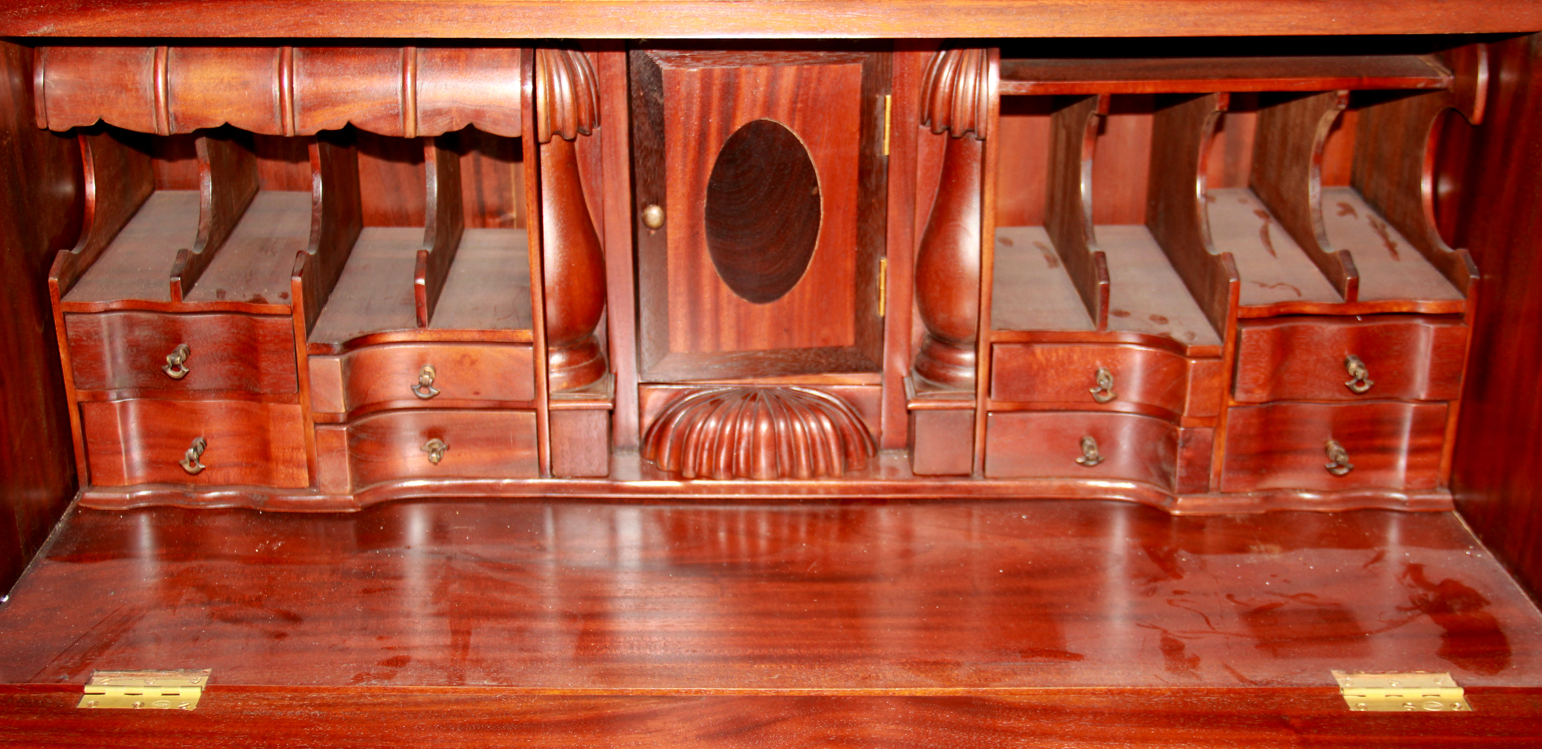 A fitted mahogany bureau, W. 95cm H. 109cm. - Image 2 of 2