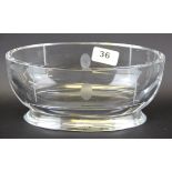 A Baccarat (Tranquility) pattern glass bowl, size 10 x 22 x 12cm.