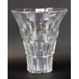 A Baccarat cut crystal vase, H. 25cm, Dia. 23cm.