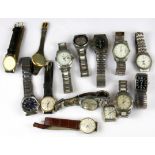 A bag of mixed gent's watches.