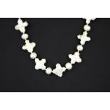 A baroque pearl necklace, L. 50cm.