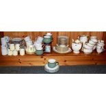 A Royal Doulton white and gold tea and coffee set along with further china items.