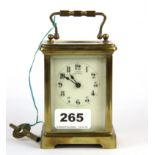 A J. Latten Turin-Cairn alarm/carriage clock, H. 11.5cm